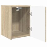 vidaXL TV nástenná skriňa Nástenný 2 pcs Sonoma 30 x 31 x 40 cm – Obrázok 6