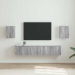 vidaXL TV nástenná skriňa Nástenný 2 pcs Sivý Sonoma 30 x 31 x 40 cm