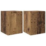 vidaXL TV nástenná skriňa Nástenný 2 pcs Staré drevo 30 x 31 x 40 cm – Obrázok 2