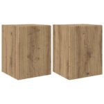 vidaXL TV nástenná skriňa 2 pcs Remeselnícky dub 30 x 31 x 40 cm – Obrázok 2