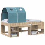vidaXL Tunelová posteľ 2 pcs Svetlomodrá 211 x 52,5 x 2 cm Polyester – Obrázok 3