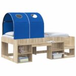 vidaXL Tunelová posteľ 2 pcs Modrá 211 x 52,5 x 2 cm Polyester – Obrázok 3