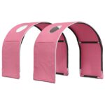 vidaXL Tunelová posteľ 2 pcs Ružová 211 x 52,5 x 2 cm Polyester