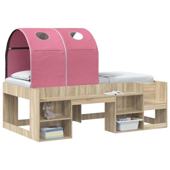 vidaXL Tunelová posteľ 2 pcs Ružová 211 x 52,5 x 2 cm Polyester – Obrázok 2