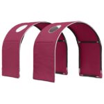 vidaXL Tunelová posteľ 2 pcs Červená 211 x 52,5 x 2 cm Polyester – Obrázok 2