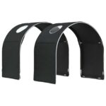 vidaXL Tunelová posteľ 2 pcs Čierna 211 x 52,5 x 2 cm Polyester