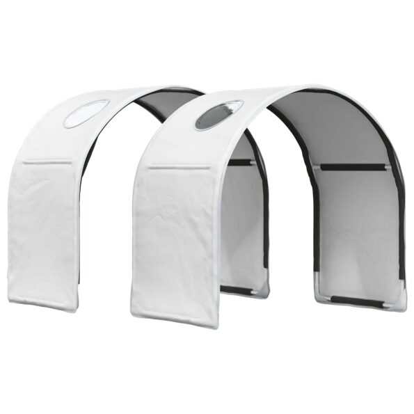 vidaXL Tunelová posteľ 2 pcs Biela 211 x 52,5 x 2 cm Polyester – Obrázok 4