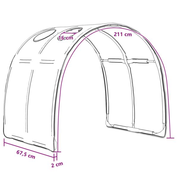 vidaXL Tunelová posteľ 2 pcs Modrá 211 x 67.5 x 2 cm Polyester – Obrázok 11