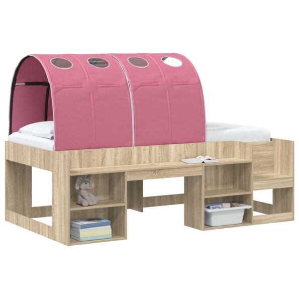 vidaXL Tunelová posteľ 2 pcs Ružová 211 x 67.5 x 2 cm Polyester – Obrázok 3