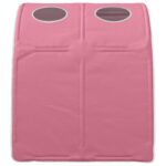 vidaXL Tunelová posteľ 2 pcs Ružová 211 x 67.5 x 2 cm Polyester – Obrázok 7