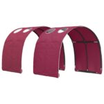 vidaXL Tunelová posteľ 2 pcs Červená 211 x 67.5 x 2 cm Polyester – Obrázok 2