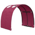 vidaXL Tunelová posteľ 2 pcs Červená 211 x 67.5 x 2 cm Polyester – Obrázok 4
