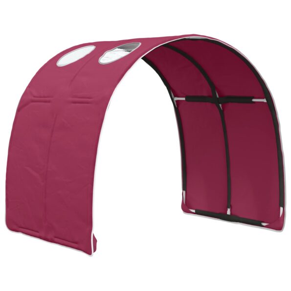 vidaXL Tunelová posteľ 2 pcs Červená 211 x 67.5 x 2 cm Polyester – Obrázok 4