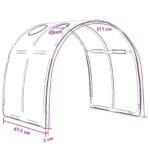 vidaXL Tunelová posteľ 2 pcs Čierna 211 x 67.5 x 2 cm Polyester – Obrázok 11