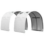 vidaXL Tunelová posteľ 2 pcs Biela 211 x 67.5 x 2 cm Polyester – Obrázok 2