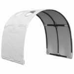 vidaXL Tunelová posteľ 2 pcs Biela 211 x 67.5 x 2 cm Polyester – Obrázok 4