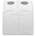 vidaXL Tunelová posteľ 2 pcs Biela 211 x 67.5 x 2 cm Polyester – Obrázok 7