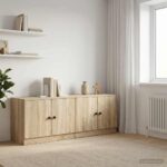 vidaXL Úložný kabinet na poschodovú posteľ 2 ks Dub sonoma – Obrázok 3