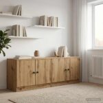vidaXL Úložný kabinet na poschodovú posteľ 2 ks Dub artisan – Obrázok 3