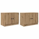vidaXL Úložný kabinet na poschodovú posteľ 2 ks Dub artisan – Obrázok 4