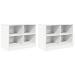 vidaXL Skriňa pod posteľ 2 pcs Biela 66 x 33 x 48 cm Kompozitné drevo – Obrázok 4