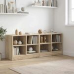 vidaXL Skriňa pod posteľ s poličkou 2 pcs Dub sonoma 66 x 33 x 48 cm