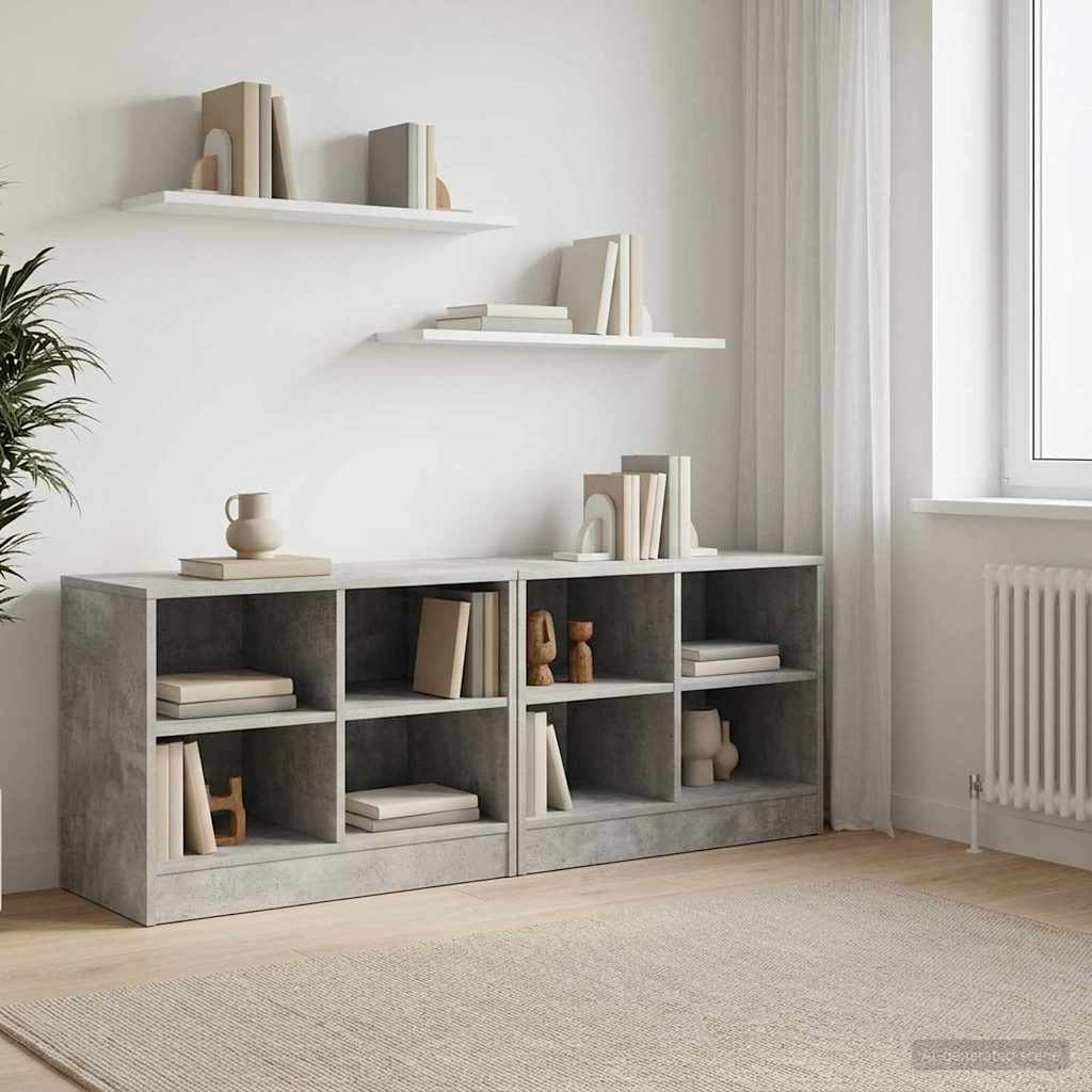 893726_1.jpg vidaXL Skriňa pod posteľ 2 pcs Betónovo sivá 66 x 33 x 48 cm – Obrázok 1