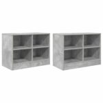 vidaXL Skriňa pod posteľ 2 pcs Betónovo sivá 66 x 33 x 48 cm – Obrázok 4