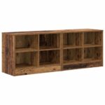 vidaXL Skriňa pod posteľ s poličkou 2 pcs Staré drevo 66 x 33 x 48 cm – Obrázok 2