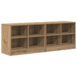 vidaXL Skriňa pod posteľ s poličkou 2 pcs Dub artisan 66 x 33 x 48 cm – Obrázok 2