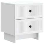 vidaXL Nočný stolík Biela 43 x 34,5 x 47,5 cm Kompozitné drevo