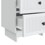 vidaXL Nočný stolík Biela 43 x 34,5 x 47,5 cm Kompozitné drevo – Obrázok 8