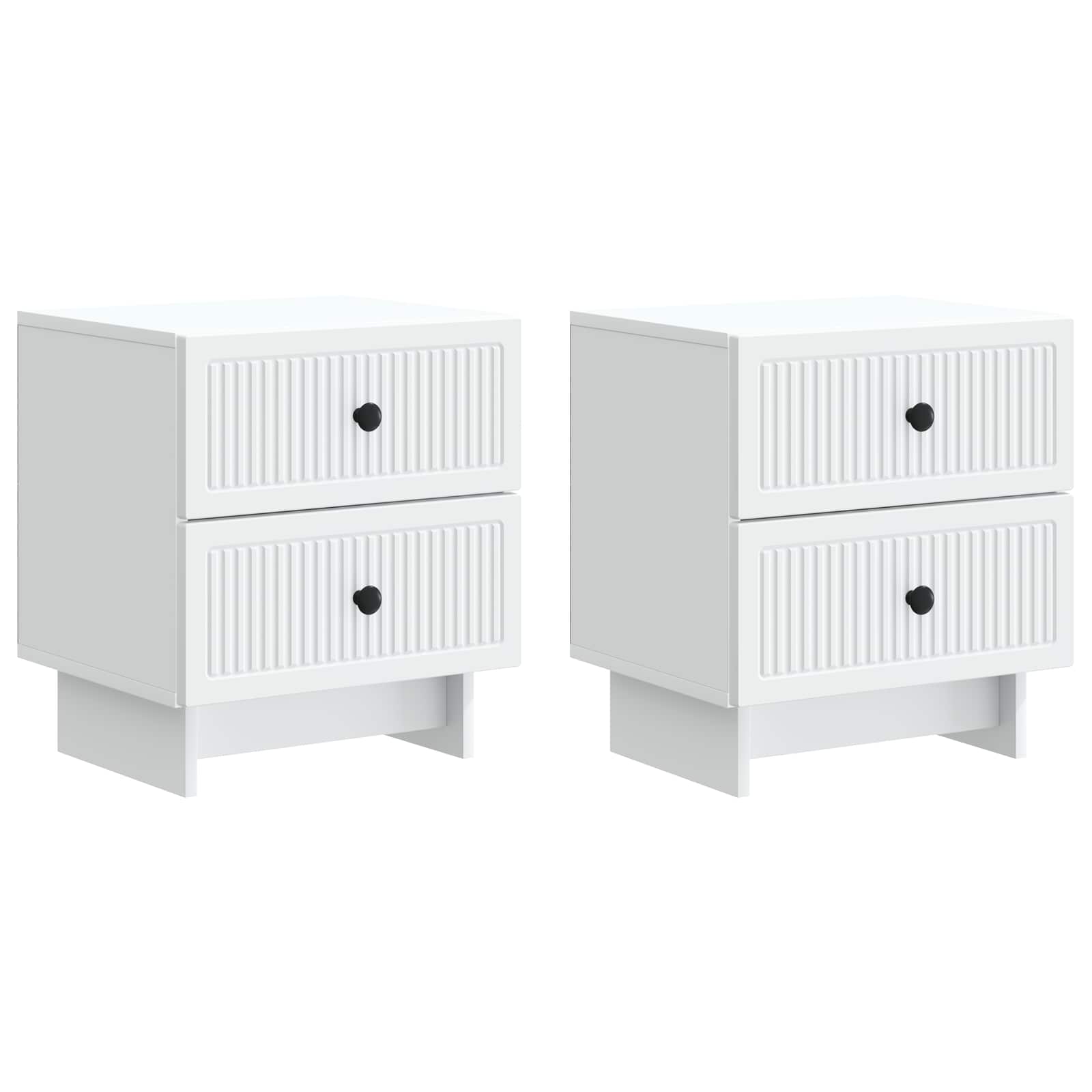 893836_1.jpg vidaXL Nočný stolík 2 pcs Biela 43 x 34,5 x 47,5 cm Kompozitné drevo – Obrázok 1