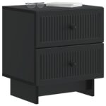 vidaXL Nočný stolík Čierna 43 x 34,5 x 47,5 cm Kompozitné drevo – Obrázok 2