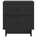 vidaXL Nočný stolík 2 pcs Čierna 43 x 34,5 x 47,5 cm Kompozitné drevo – Obrázok 5
