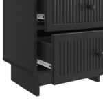 vidaXL Nočný stolík 2 pcs Čierna 43 x 34,5 x 47,5 cm Kompozitné drevo – Obrázok 9