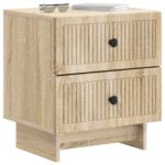 vidaXL Nočný stolík Dub sonoma 43 x 34,5 x 47,5 cm Kompozitné drevo – Obrázok 2