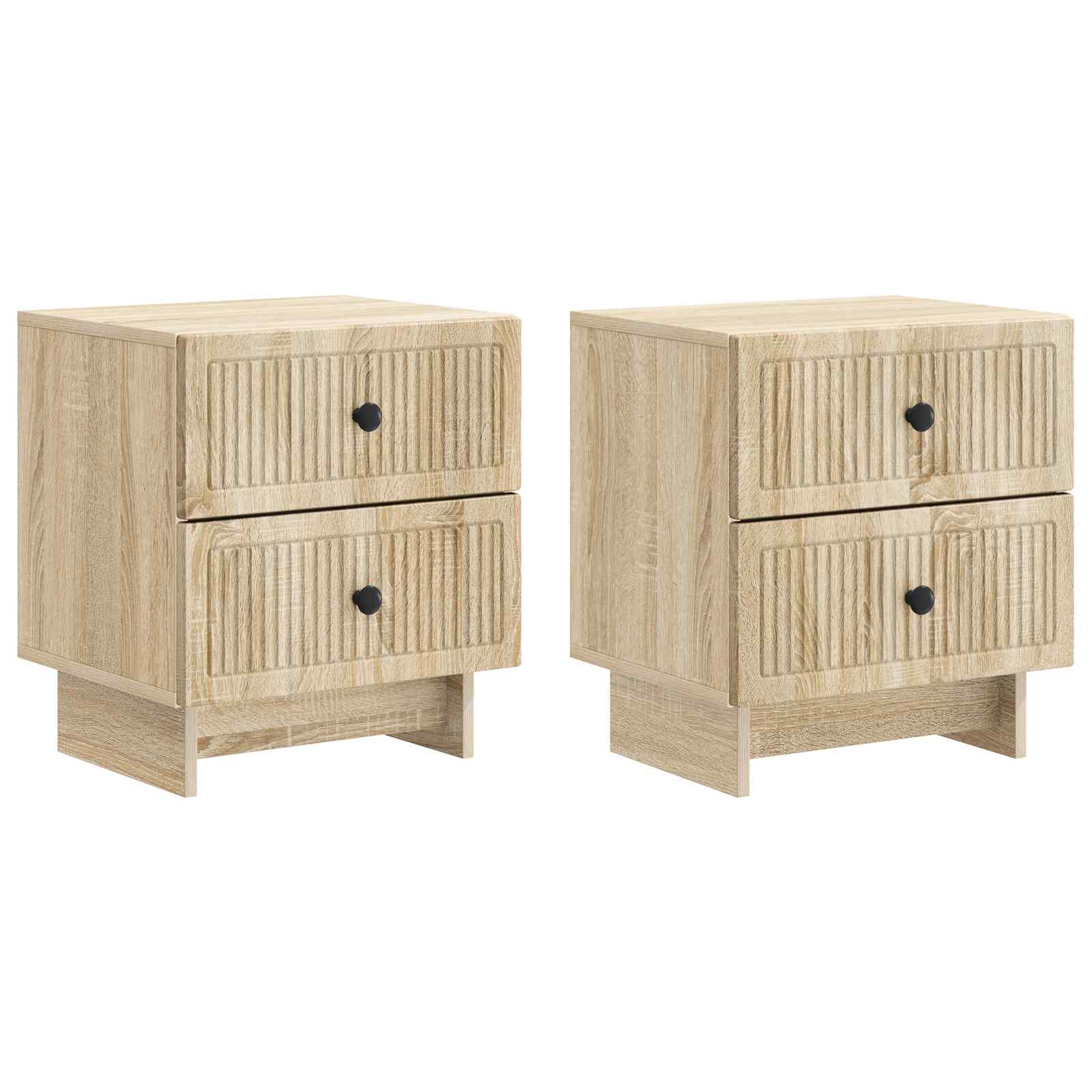 893840_1.jpg vidaXL Nočný stolík so zásuvkou 2 pcs Dub sonoma 43 x 34,5 x 47,5 cm – Obrázok 1