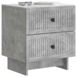 vidaXL Nočný stolík 2 pcs Betónovo sivá 43 x 34,5 x 47,5 cm – Obrázok 2