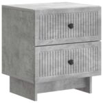 vidaXL Nočný stolík 2 pcs Betónovo sivá 43 x 34,5 x 47,5 cm – Obrázok 3
