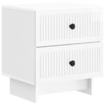 vidaXL Nočný stolík 2 pcs Biela s vysokým leskom 43 x 34,5 x 47,5 cm – Obrázok 3