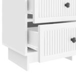 vidaXL Nočný stolík 2 pcs Biela s vysokým leskom 43 x 34,5 x 47,5 cm – Obrázok 9