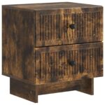 vidaXL Nočný stolík Dymový dub 43 x 34,5 x 47,5 cm Kompozitné drevo