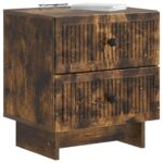 vidaXL Nočný stolík Dymový dub 43 x 34,5 x 47,5 cm Kompozitné drevo – Obrázok 2