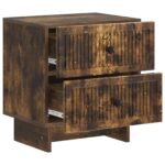 vidaXL Nočný stolík Dymový dub 43 x 34,5 x 47,5 cm Kompozitné drevo – Obrázok 3