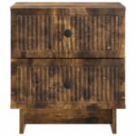 vidaXL Nočný stolík Dymový dub 43 x 34,5 x 47,5 cm Kompozitné drevo – Obrázok 4