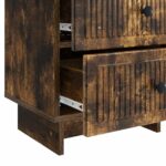 vidaXL Nočný stolík Dymový dub 43 x 34,5 x 47,5 cm Kompozitné drevo – Obrázok 8