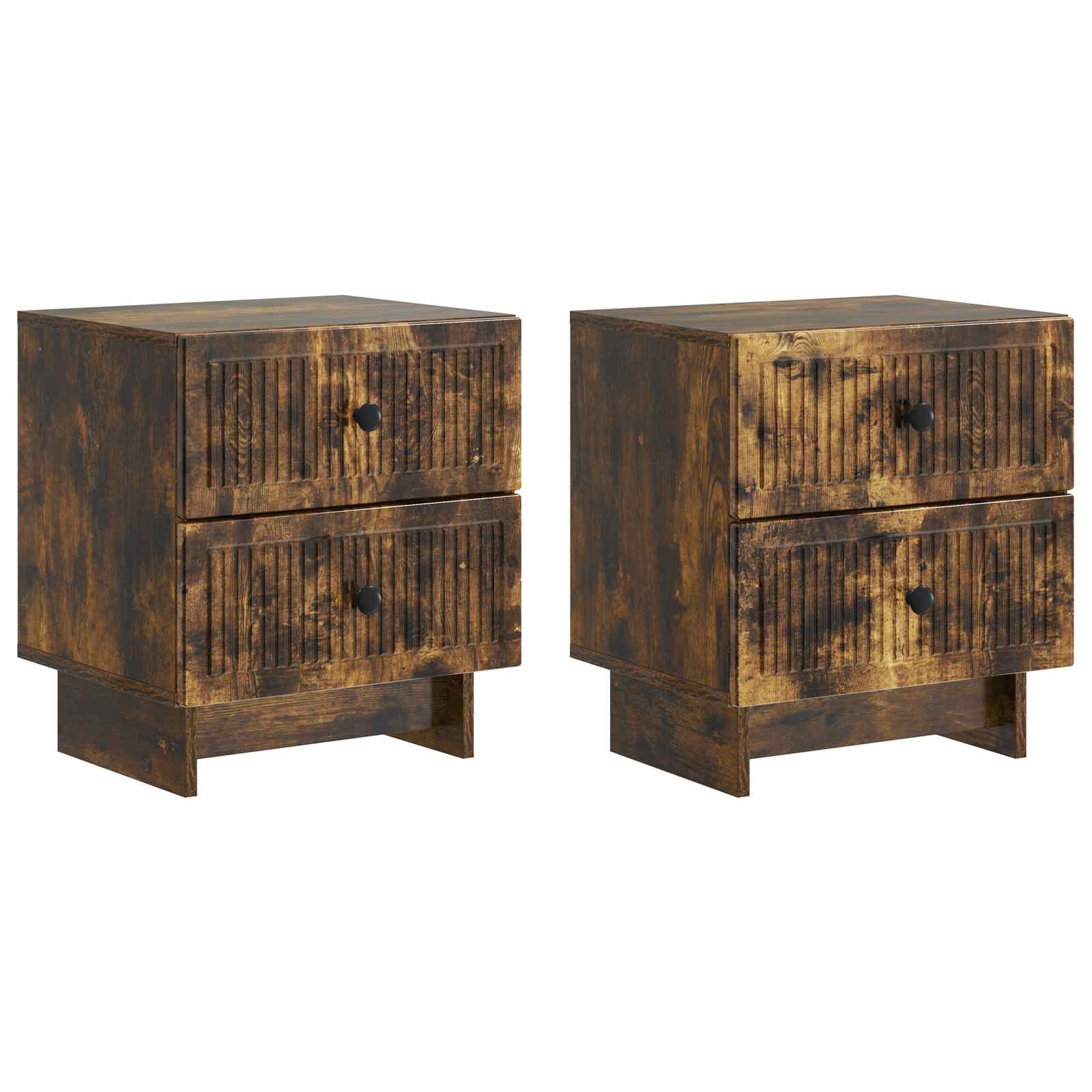 893846_1.jpg vidaXL Nočný stolík so zásuvkou 2 pcs Dymový dub 43 x 34,5 x 47,5 cm – Obrázok 1