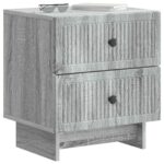 vidaXL Nočný stolík Sivá sonoma 43 x 34,5 x 47,5 cm Kompozitné drevo – Obrázok 2