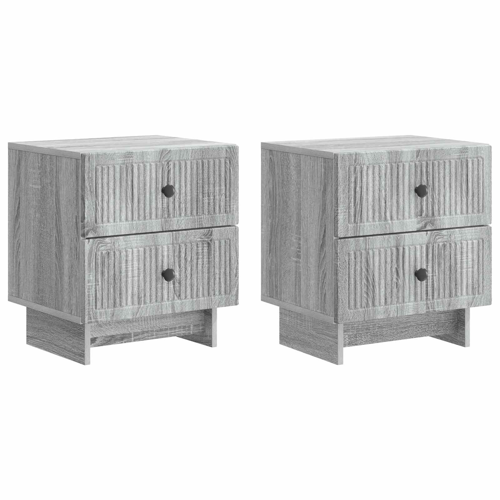 893848_1.jpg vidaXL Nočný stolík so zásuvkou 2 pcs Sivá sonoma 43 x 34,5 x 47,5 cm – Obrázok 1